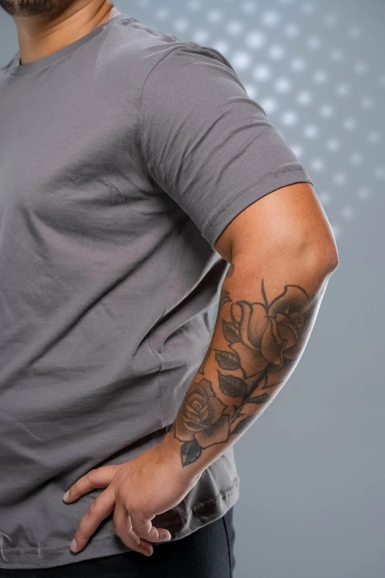 Camiseta 100% Algodão Penteado Plus Size Cinza Chumbo