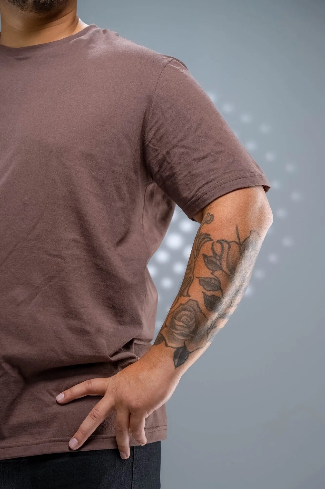 Camiseta 100% Algodão Penteado Plus Size Marrom