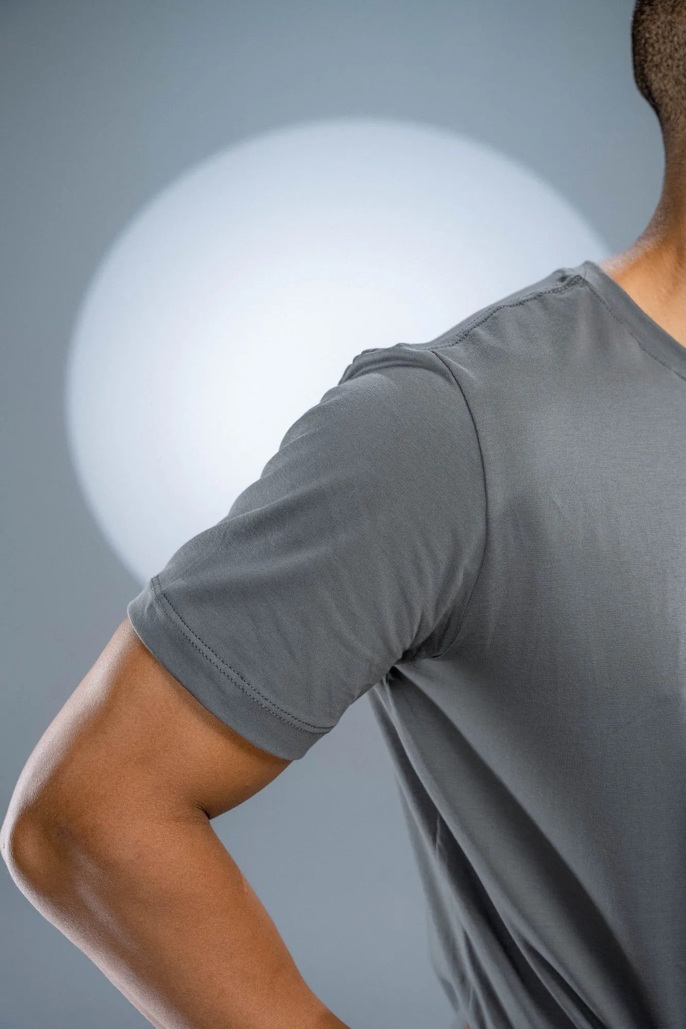 Camiseta Algodão Egípcio Cinza Chumbo