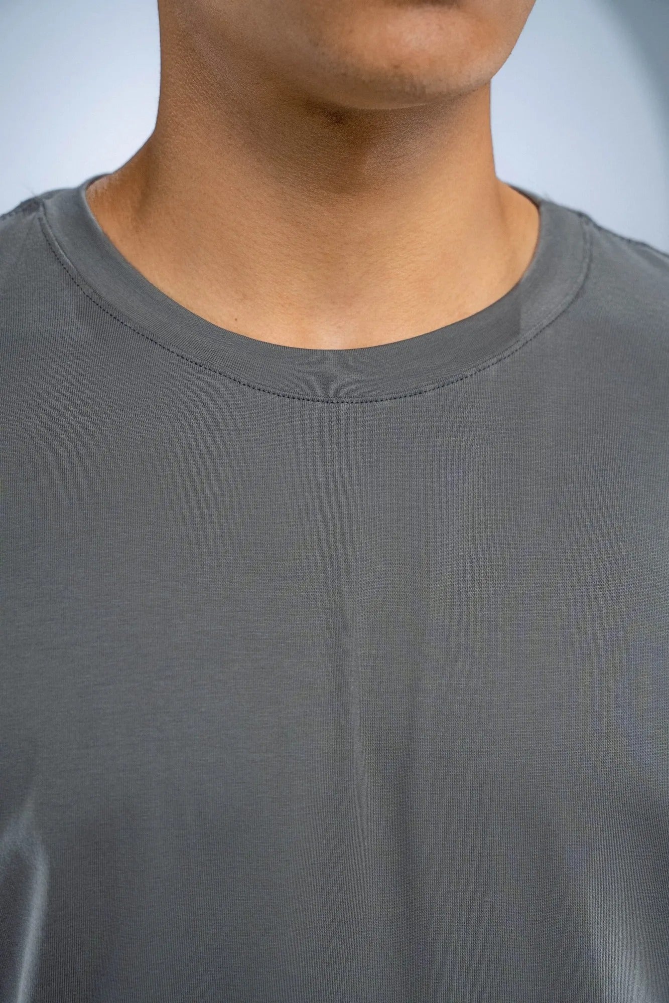 Camiseta Algodão Egípcio Cinza Chumbo