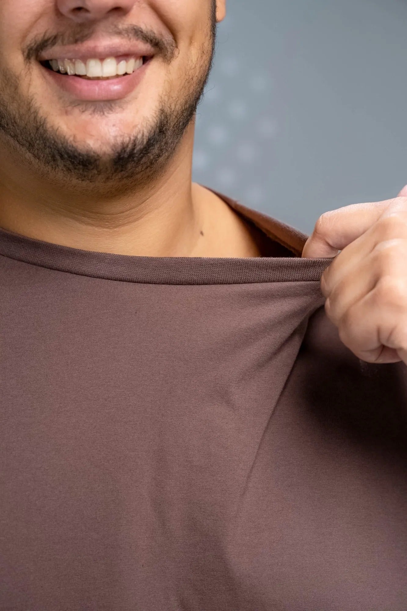 Camiseta 100% Algodão Penteado Plus Size Marrom