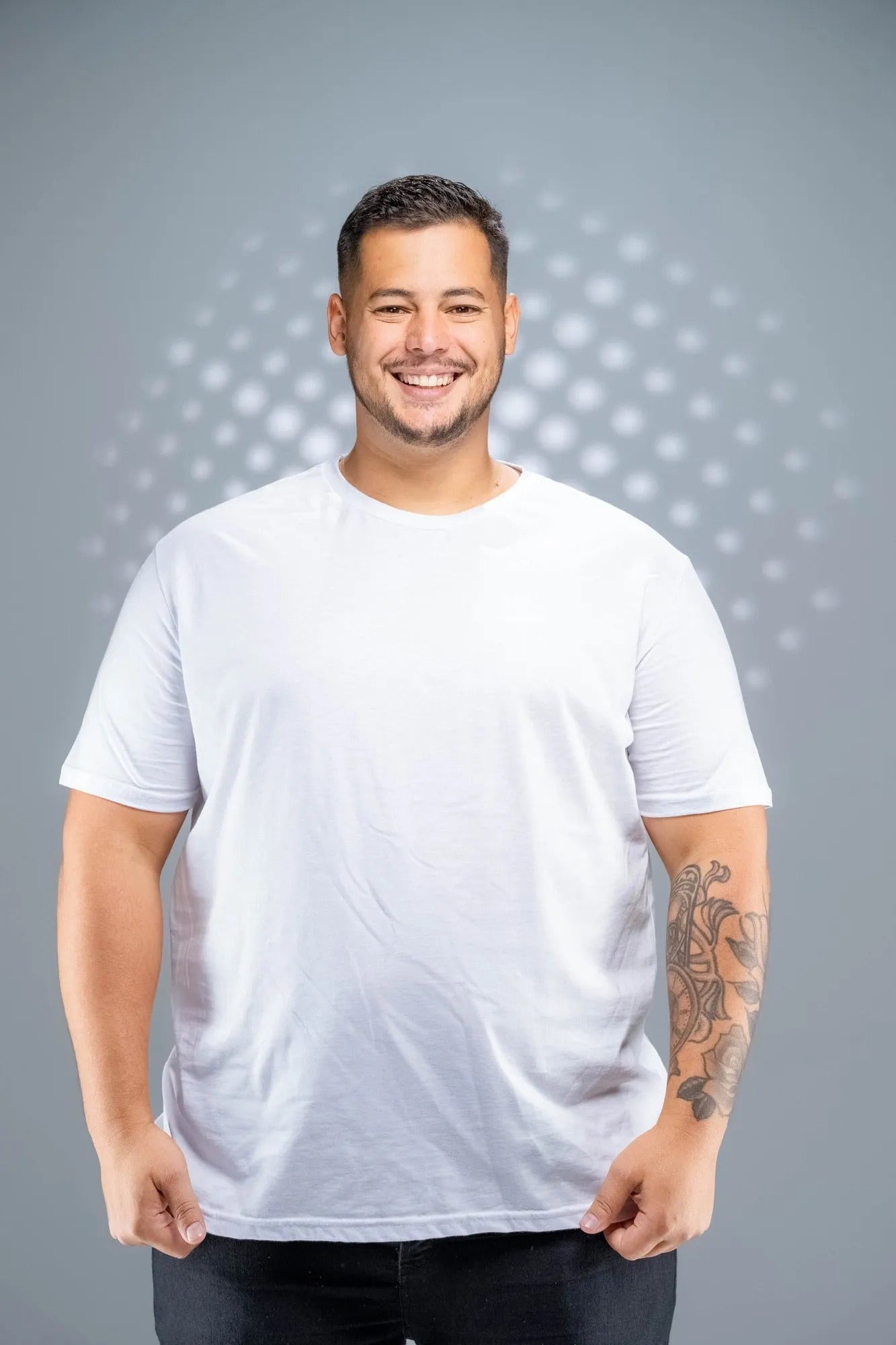 Camiseta 100% Algodão Penteado Plus Size Branca