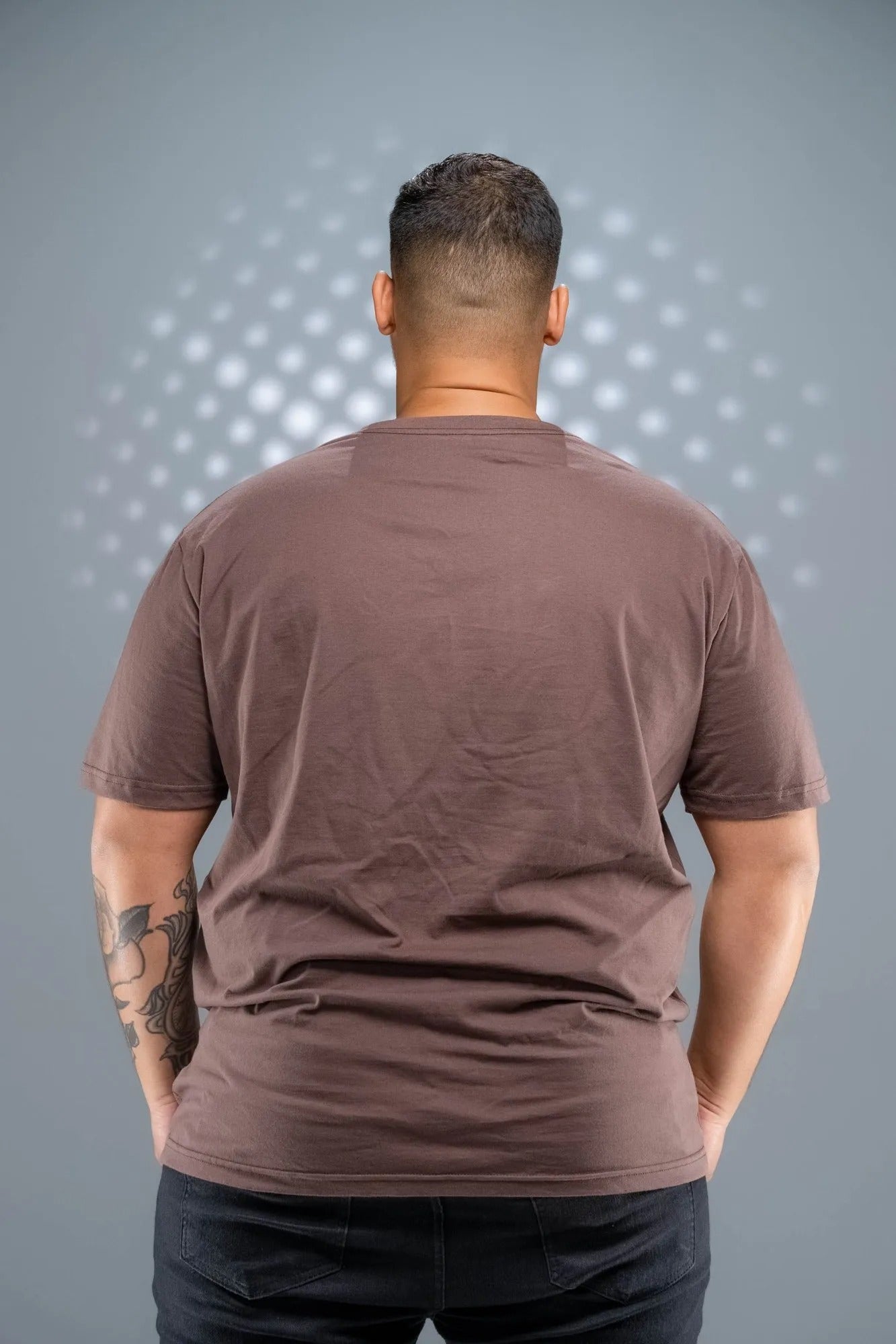 Camiseta 100% Algodão Penteado Plus Size Marrom