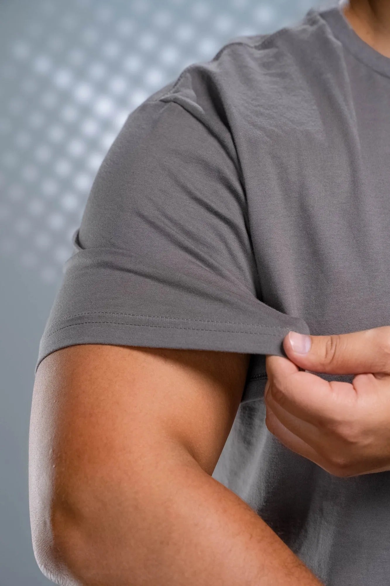 Camiseta 100% Algodão Penteado Plus Size Cinza Chumbo